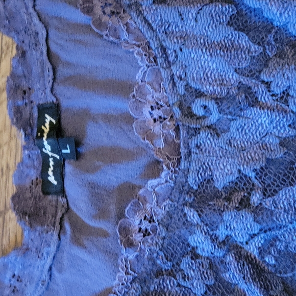 Vintage Anthropologie Purple Lacy Top - Picture 2 of 4